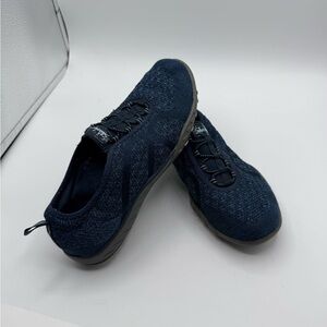 SKECHERS Breath Easy Fortune Knit Womens 6.5 Navy Blue Sneaker Shoes SN23028